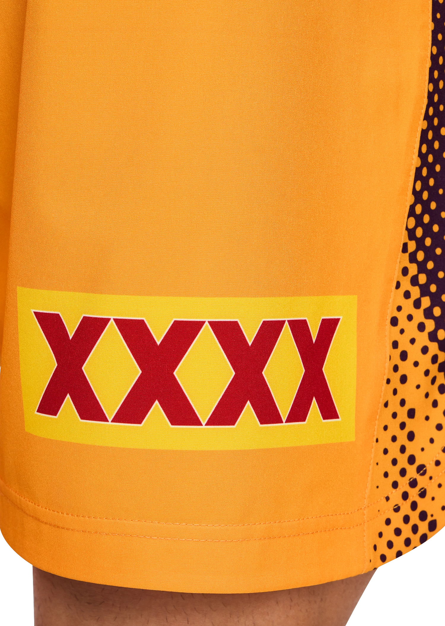 NRL 2026 Training Shorts - Brisbane Broncos - Gold - Adult - Mens - Image 4