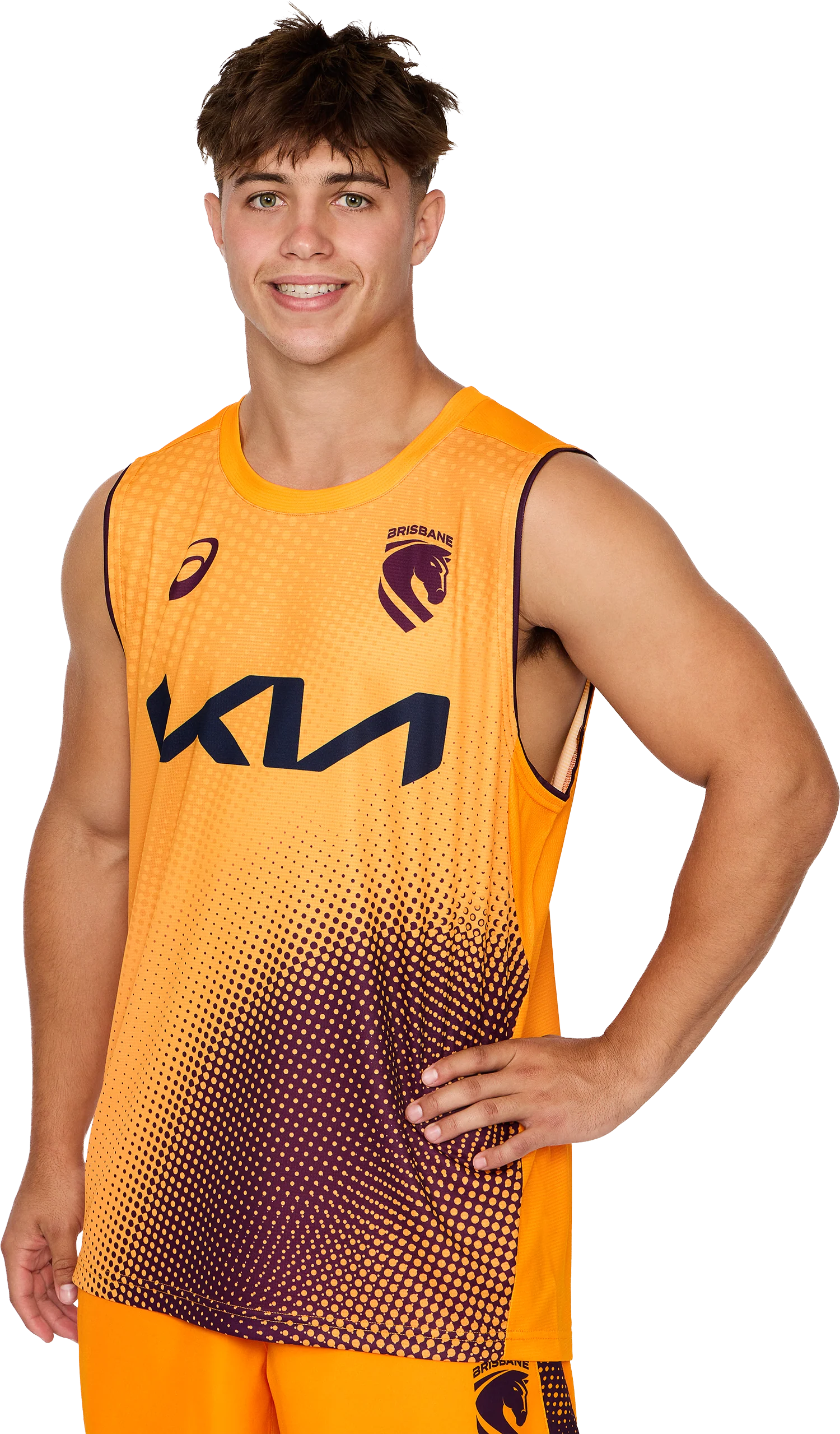 NRL 2026 Training Singlet - Brisbane Broncos - Gold - Adult - Mens - Image 5