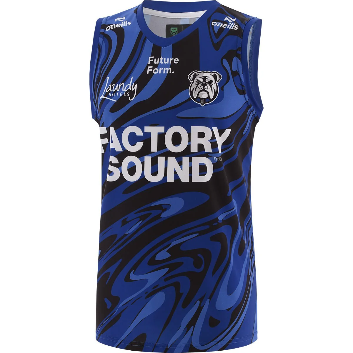 NRL 2026 Training Singlet  Canterbury Bulldogs  Blue  Adult  Mens