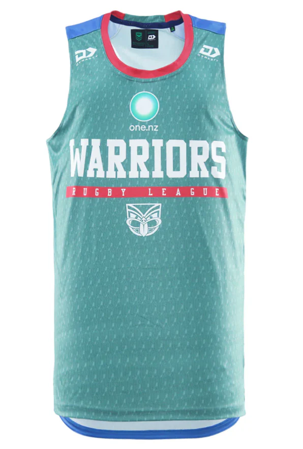 NRL 2026 Training Singlet - New Zealand Warriors - Adult - Mens - Green - Image 2