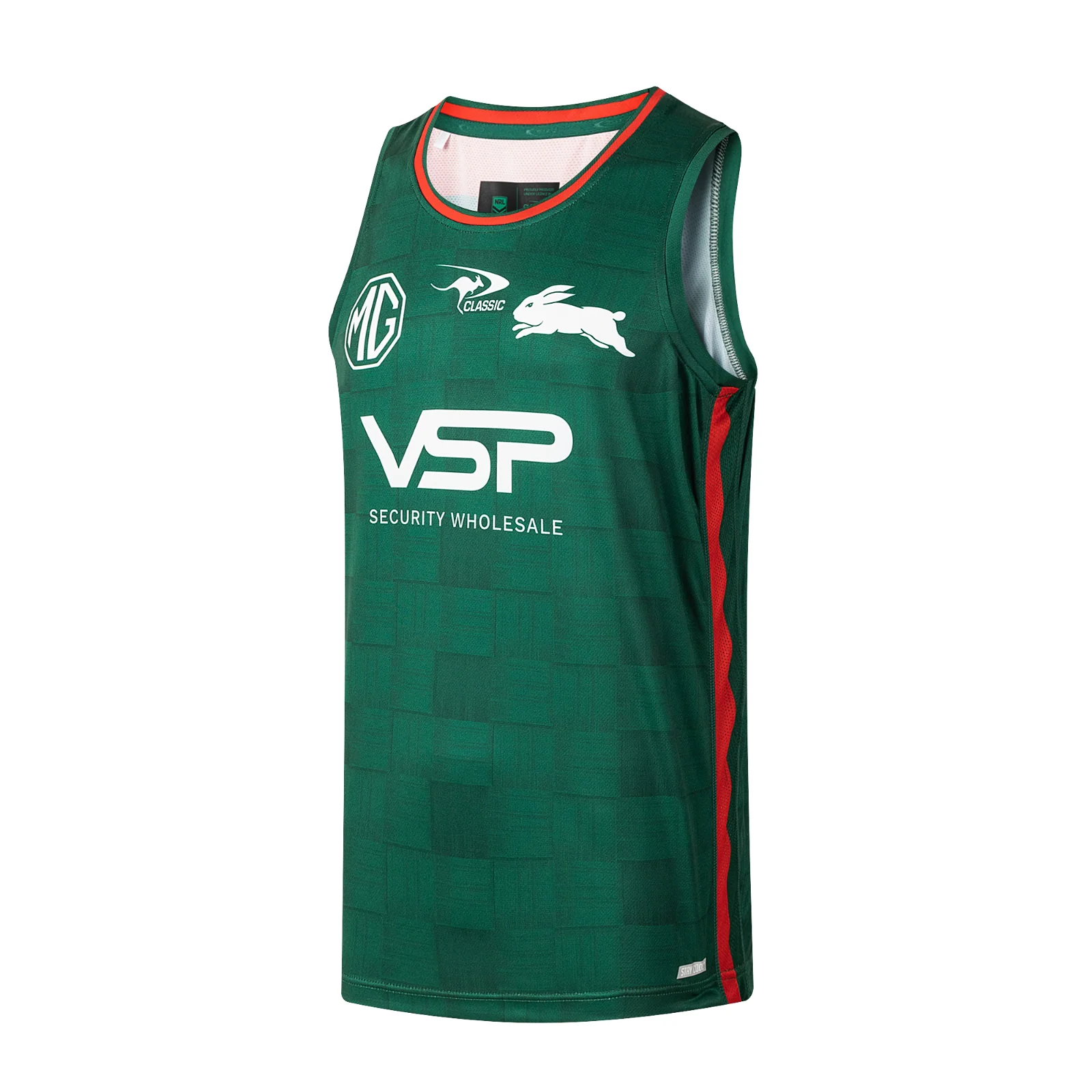NRL 2026 Training Singlet - South Sydney Rabbitohs - Green -  Adult - Mens - Image 2
