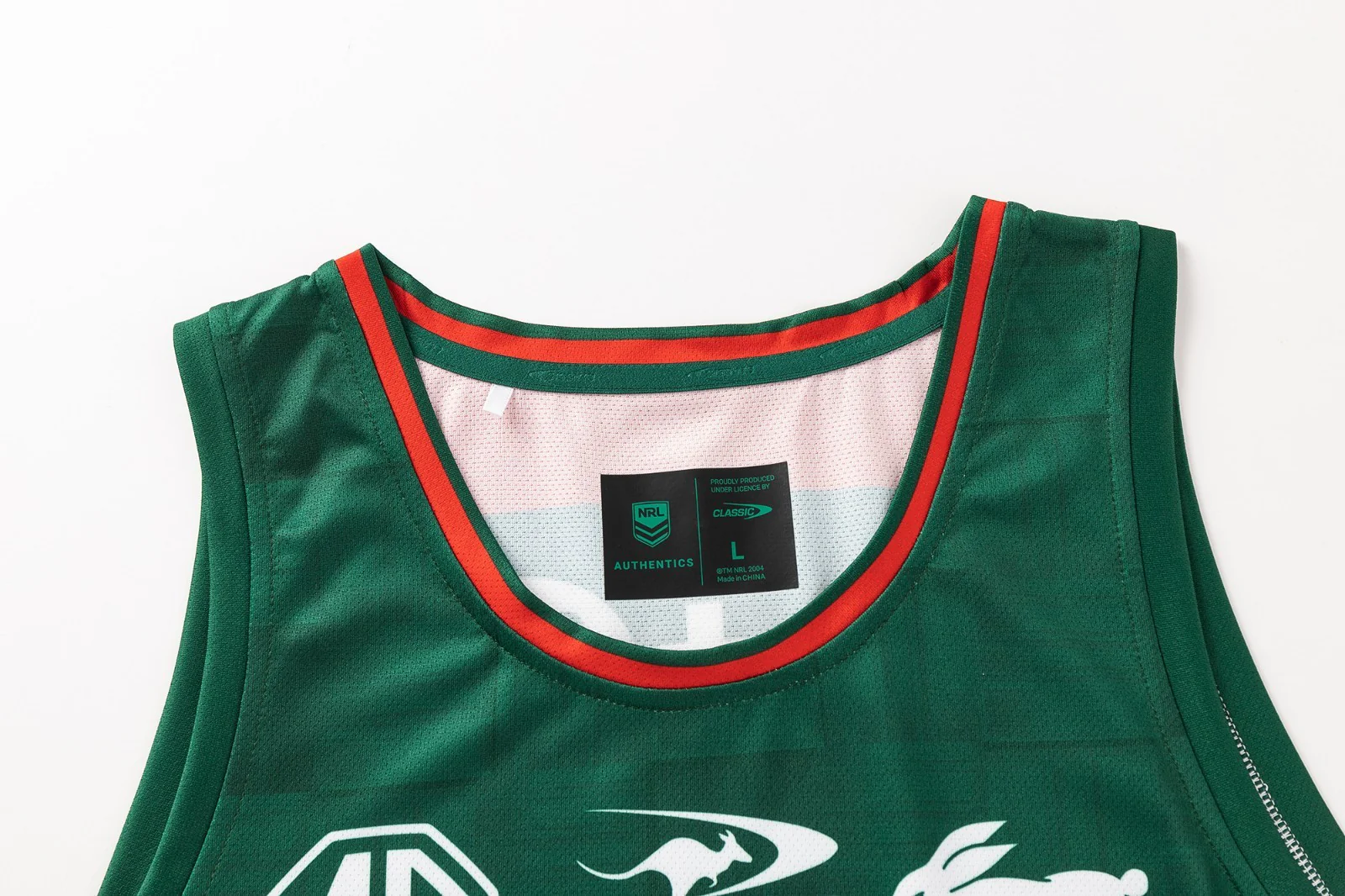 NRL 2026 Training Singlet - South Sydney Rabbitohs - Green -  Adult - Mens - Image 4