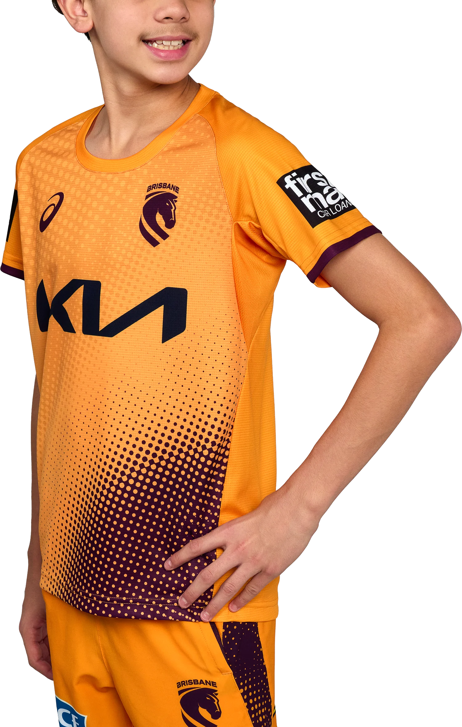 NRL 2026 Training Tee - Brisbane Broncos - Gold - Youth - Kids - Image 8