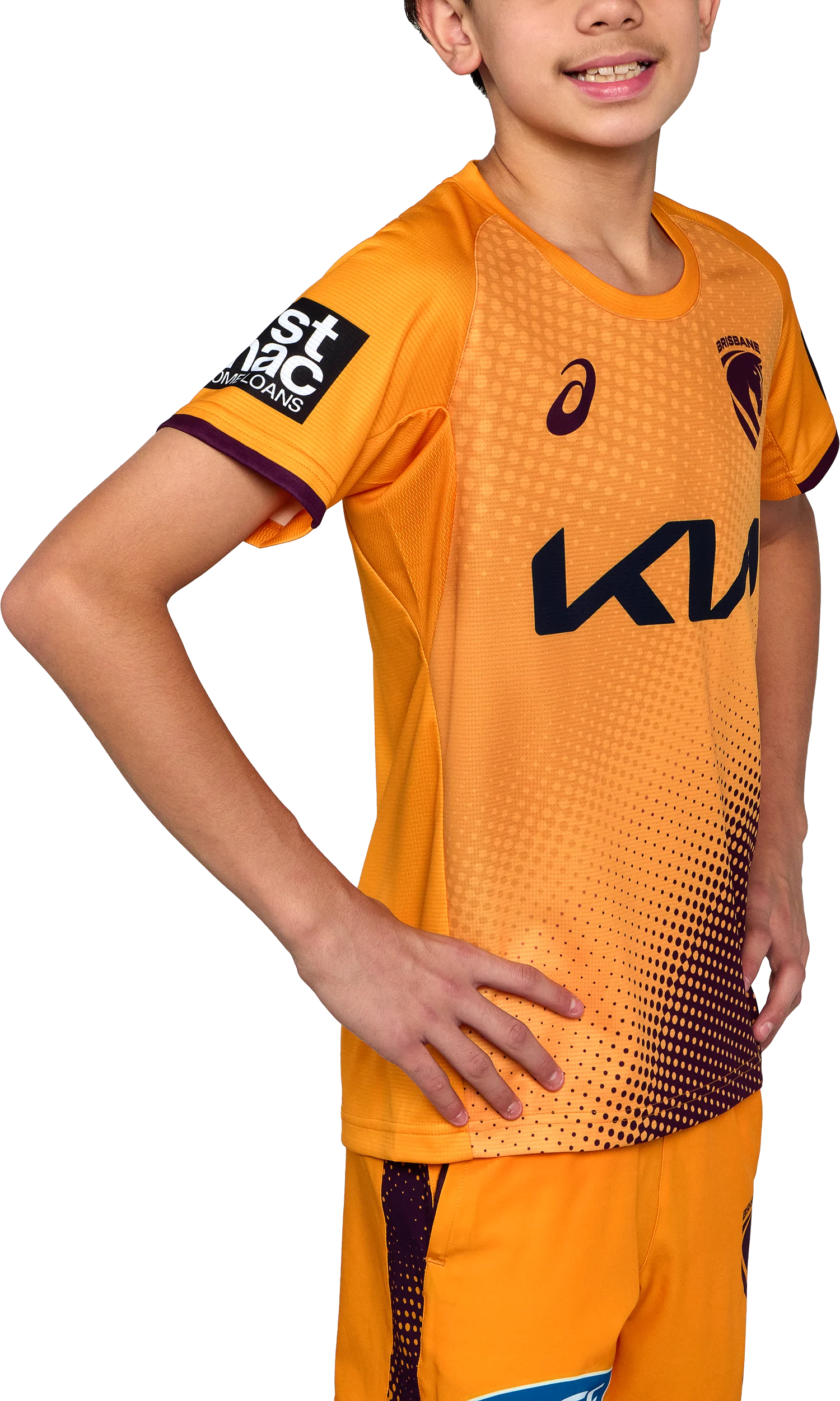 NRL 2026 Training Tee - Brisbane Broncos - Gold - Youth - Kids - Image 9