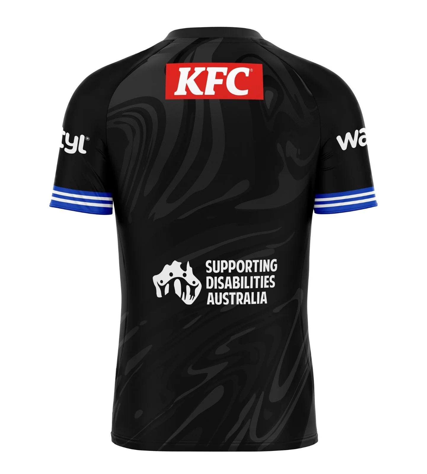 NRL 2026 Training Tee  Canterbury Bulldogs  Black  Adult  Mens - Image 2