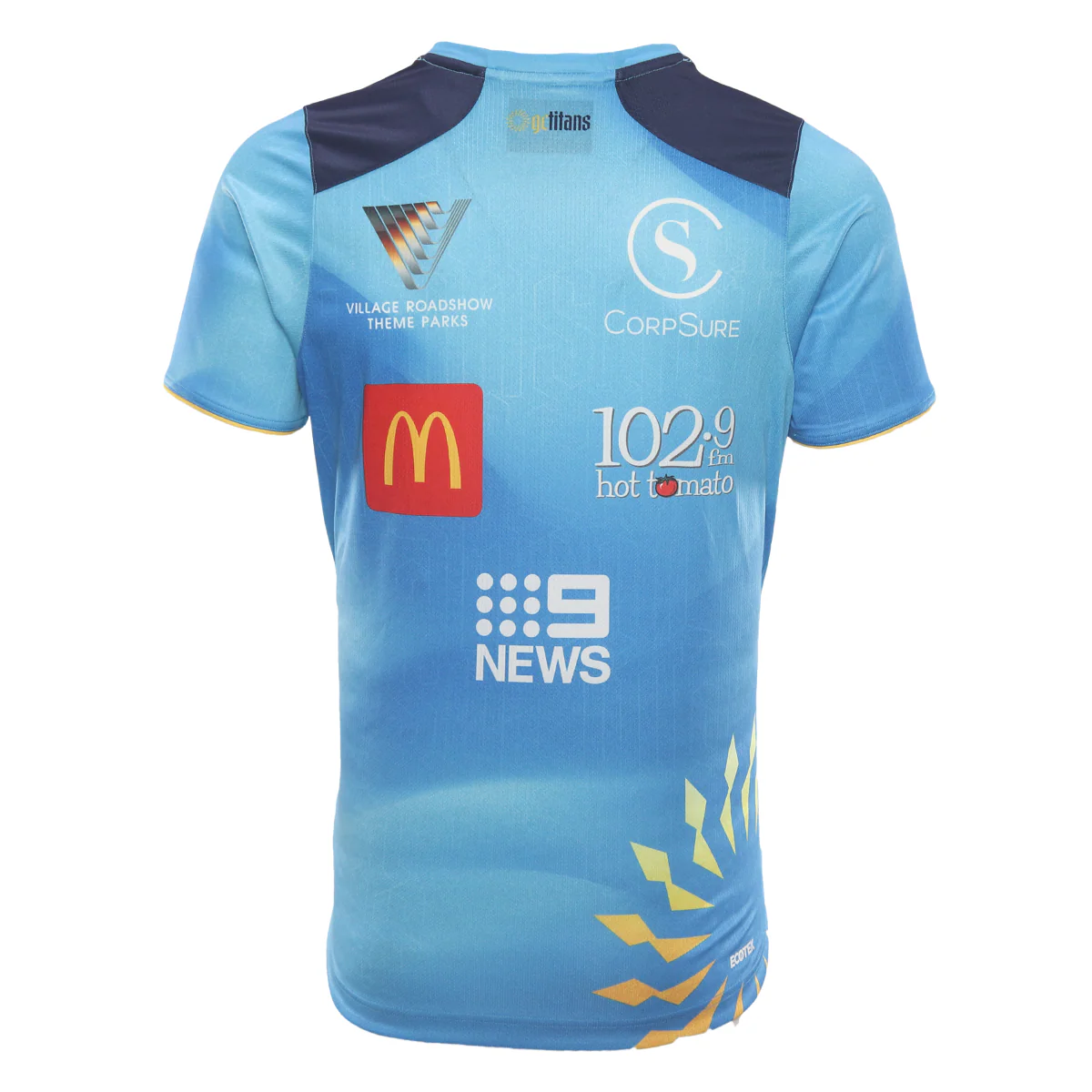 NRL 2026 Training Tee  Gold Coast Titans  Adult  Mens  TShirt  Cyan - Image 2