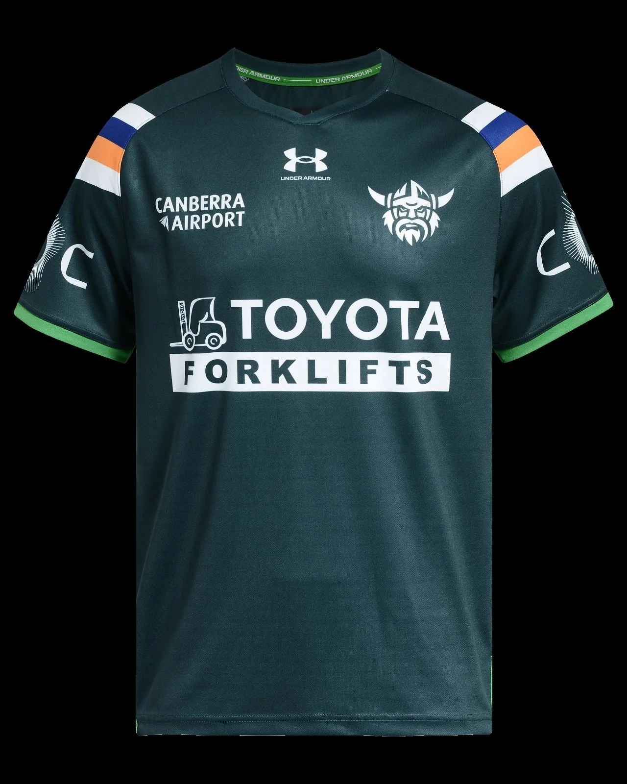 NRL 2026 Training Tee Shirt - Canberra Raiders - Daintree/Green - Adult - Mens