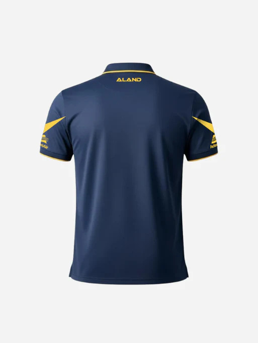 NRL 2026 Travel Polo Shirt - Parramatta Eels - Navy -  Adult - Mens - Image 2