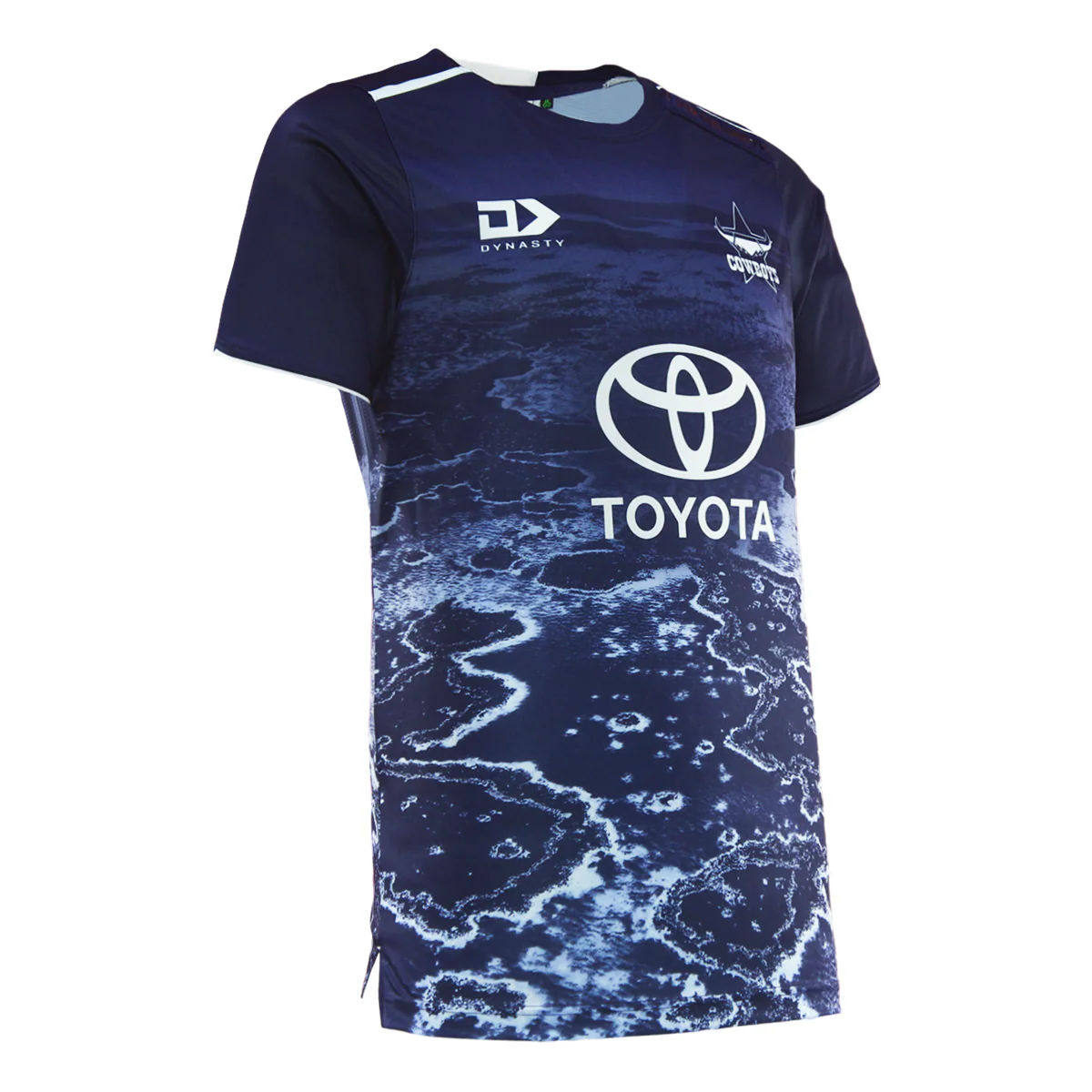 NRL 2026 Warm Up Tee - North Queensland Cowboys - Navy - Adult - Mens - Image 3
