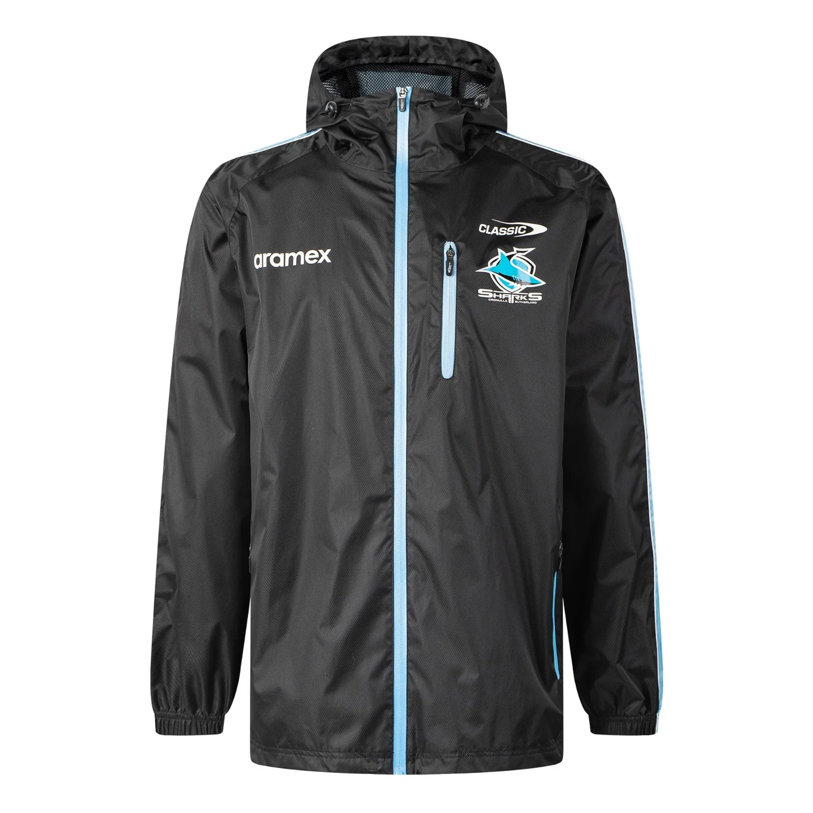 NRL 2026 Wet Weather Jacket - Cronulla Sharks - Adult - Mens - Full Zip