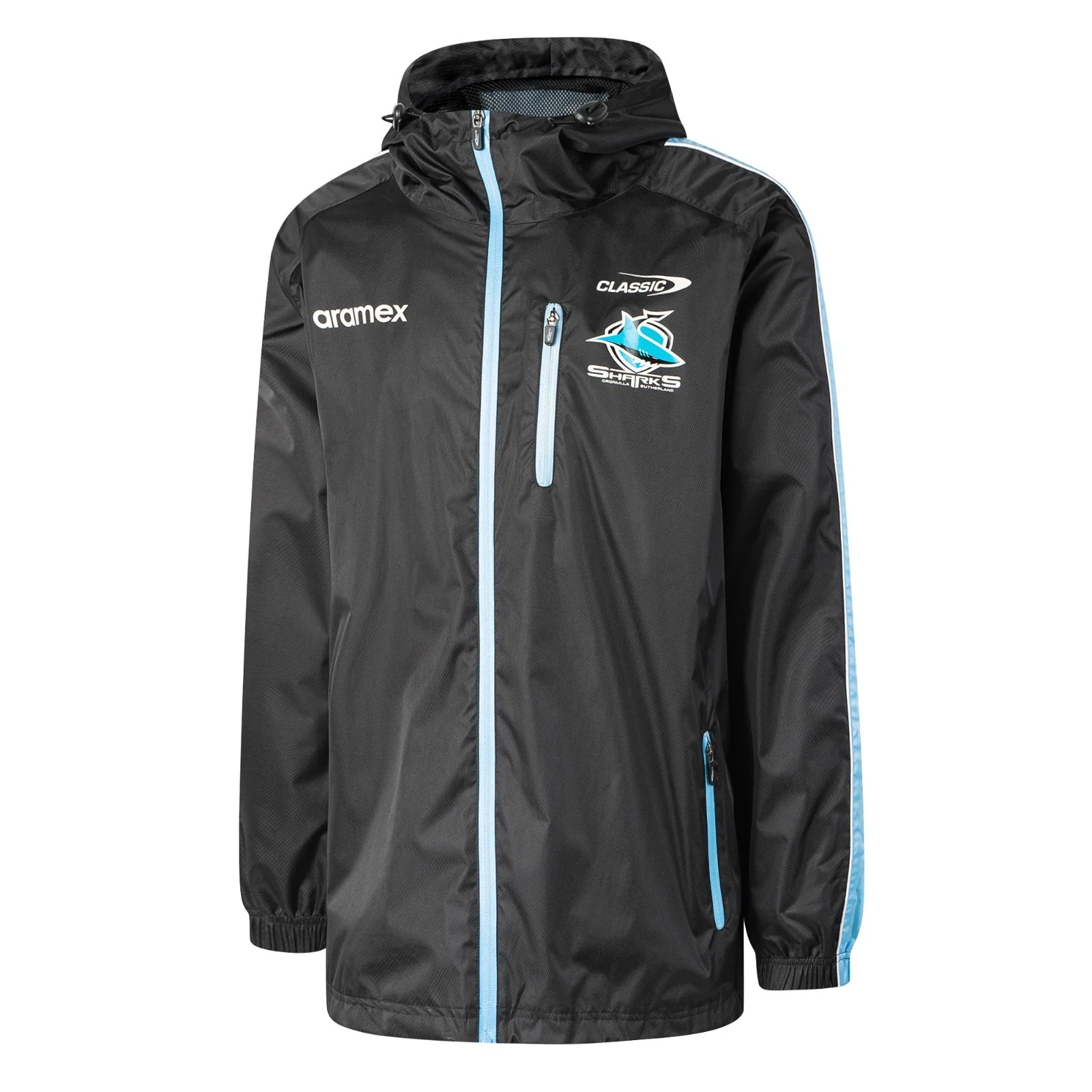 NRL 2026 Wet Weather Jacket - Cronulla Sharks - Adult - Mens - Full Zip - Image 2