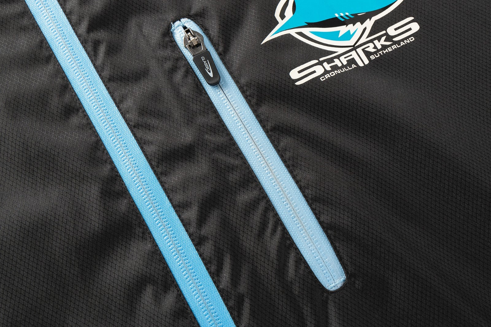 NRL 2026 Wet Weather Jacket - Cronulla Sharks - Adult - Mens - Full Zip - Image 6