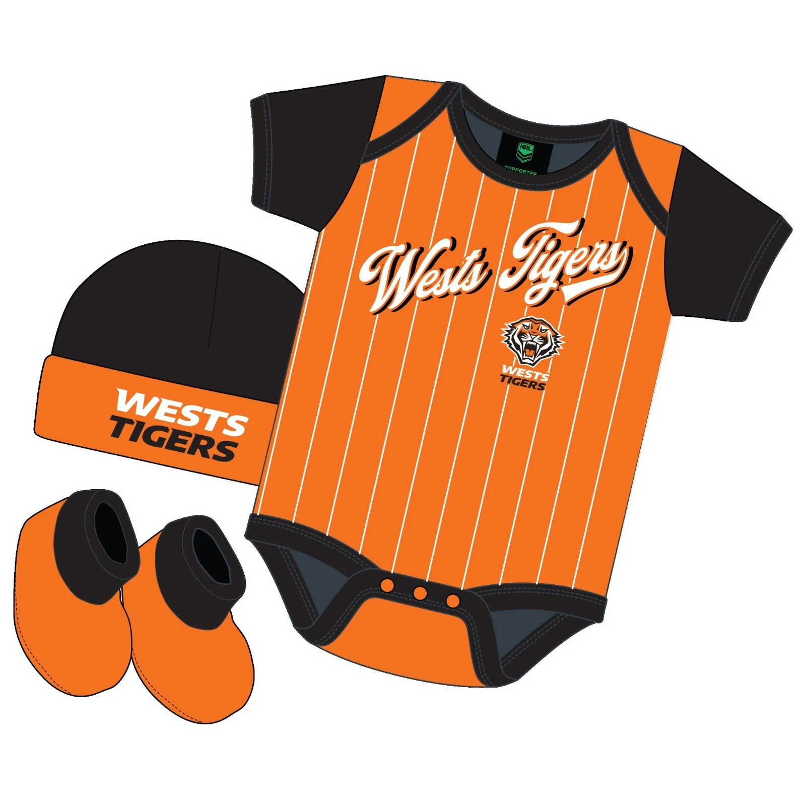 NRL 3 Piece 'Lullaby' Set - West Tigers - Infant - Baby