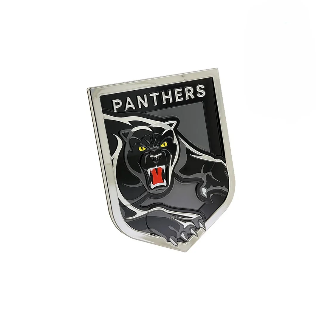 NRL 3D Chrome Emblem  Penrith Panthers  Supporter Car Badge