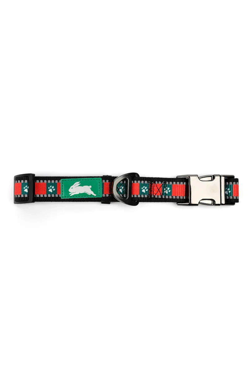 NRL Adjustable Dog Collar - South Sydney Rabbitohs - Small & Large - Image 2