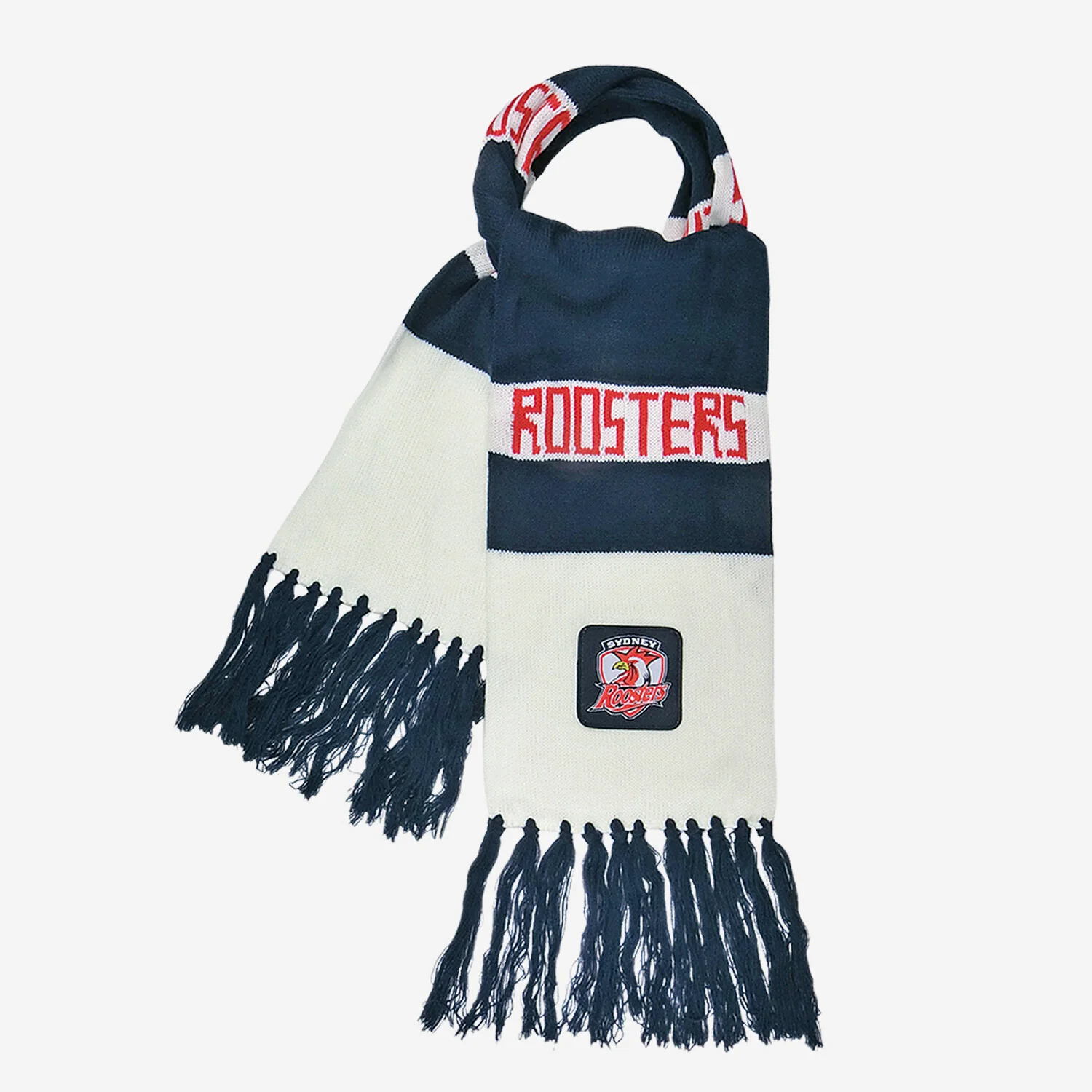 NRL Bar Scarf with Patch - Sydney Roosters - Rugby League Supporter - Image 2