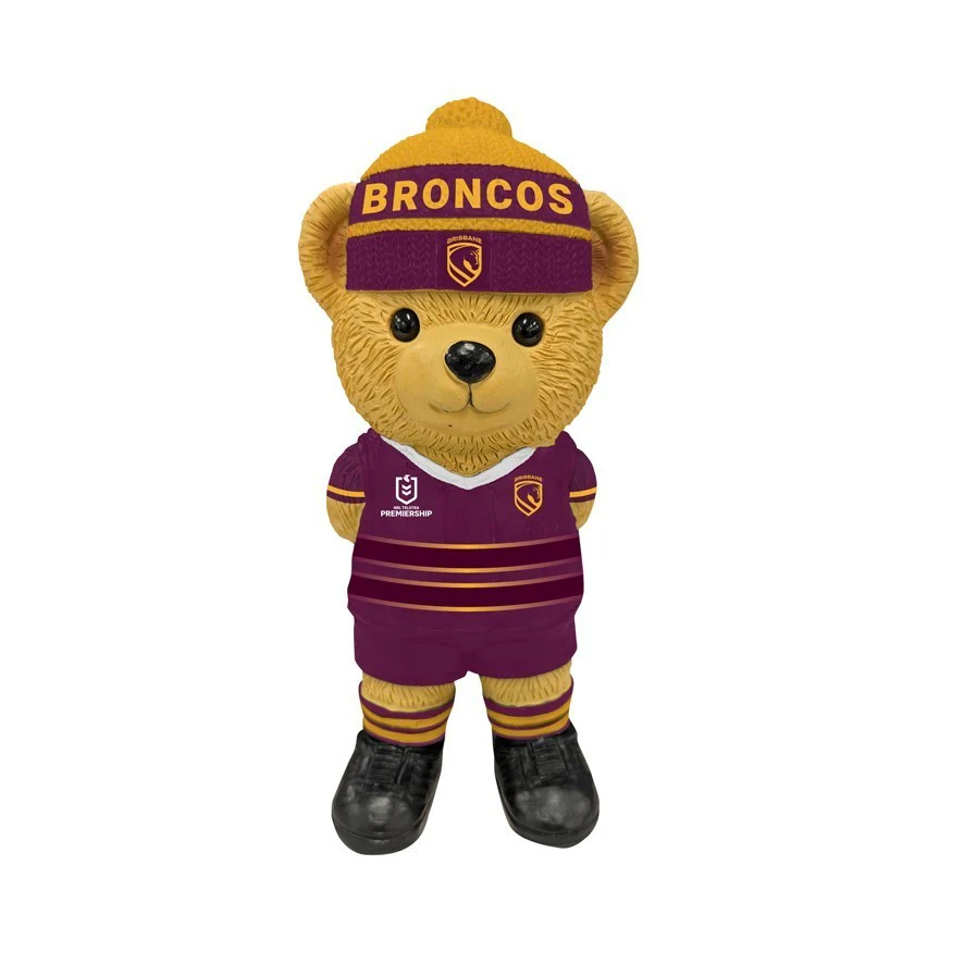 NRL Bear Statue - Brisbane Broncos - Polyresin - 22cm