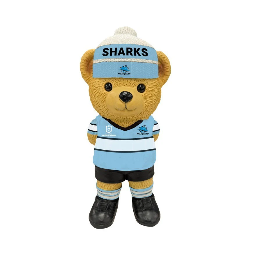 NRL Bear Statue - Cronulla Sharks - Polyresin - 22cm