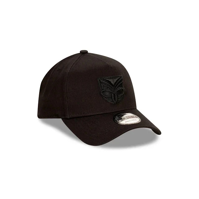 NRL Black on Black Cap - New Zealand Warriors - Adult - Unisex - 9FORTY - Hat - Image 3