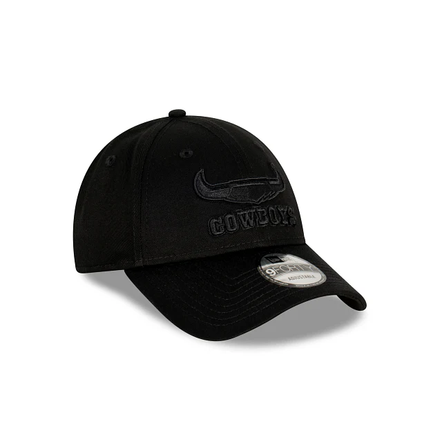 NRL Black on Black Cap - North Queensland Cowboys - Adult - Unisex - 9FORTY -Hat - Image 3