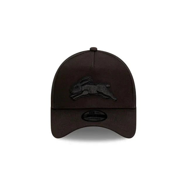 NRL Black on Black Cap - South Sydney Rabbitohs - Adult - Unisex - 9FORTY - Hat