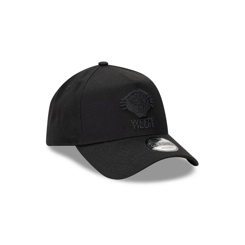 NRL Black on Black Cap - West Tigers - Adult - Unisex - 9FORTY - Hat - Image 3