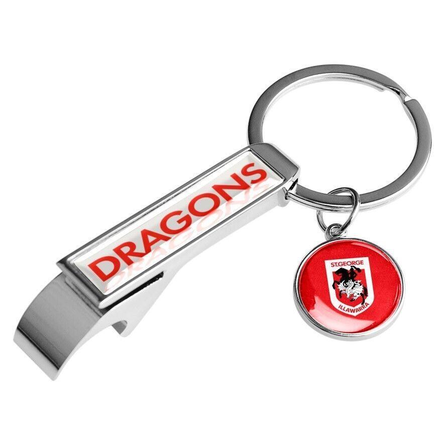 NRL Bottle Opener Key Ring - St George Illawarra Dragons - Metal Keyring - Image 2
