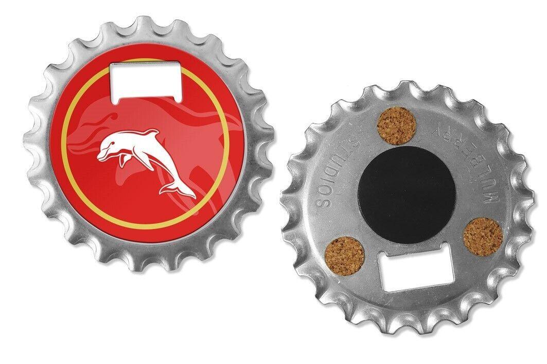 NRL Bottle Opener, Magnet & Coaster - Dolphins - Rugby League - Image 2