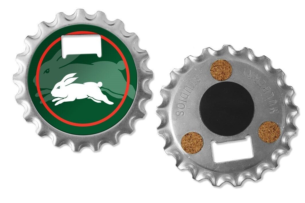 NRL Bottle Opener, Magnet & Coaster - South Sydney Rabbitohs - Rugby League - Image 2