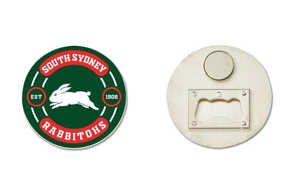 NRL Bottle Opener Magnet - South Sydney Rabbitohs - Rugby League