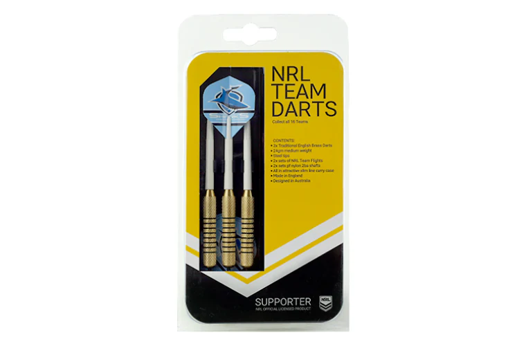 NRL Brass Dart Set - Cronulla Sharks - Set of 3 - 24 Grams - Darts - Image 2