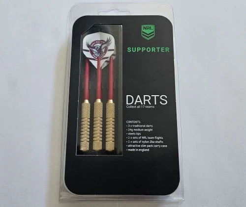 NRL Brass Dart Set - Manly Sea Eagles - Set of 3 - 24 Grams - Darts