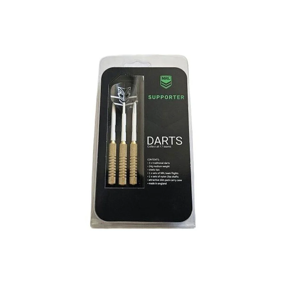 NRL Brass Dart Set - New Zealand Warriors - Set of 3 - 24 Grams - Darts