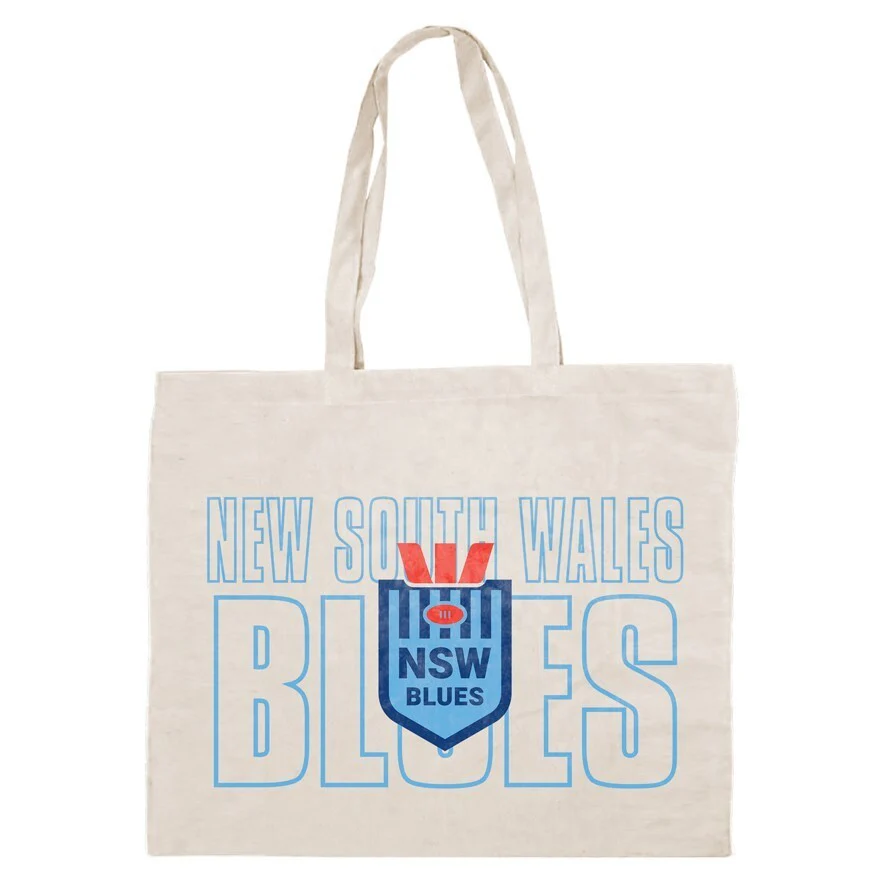 NRL Canvas Tote Bag - New South Wales Blues - NSW - Re-Useable Carry Bag