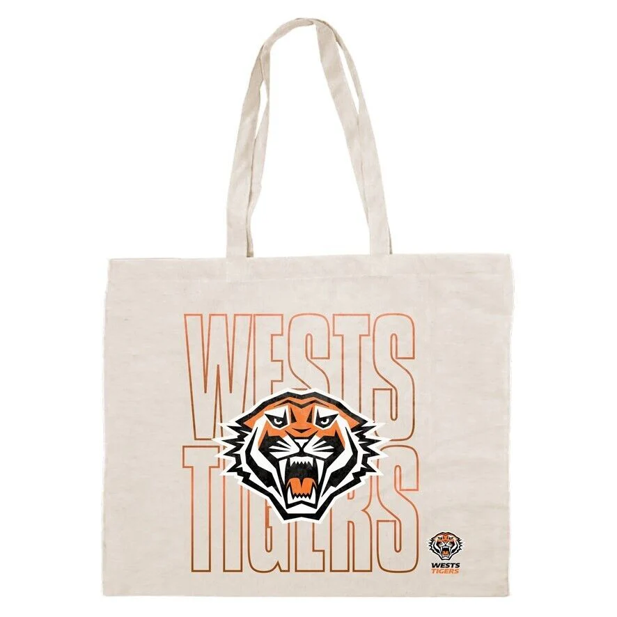 NRL Canvas Tote Bag - West Tigers - Re-Useable Carry Bag - Image 2