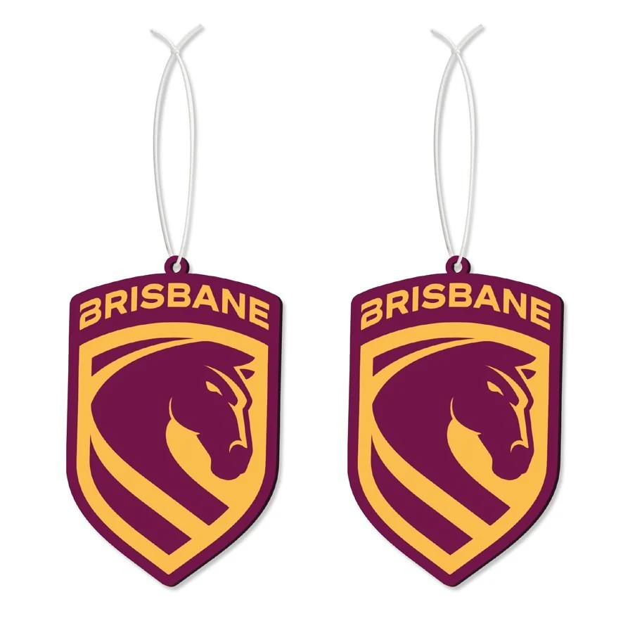 NRL Car Air Freshener 2 Pack - Brisbane Broncos - Scented - Set of Two