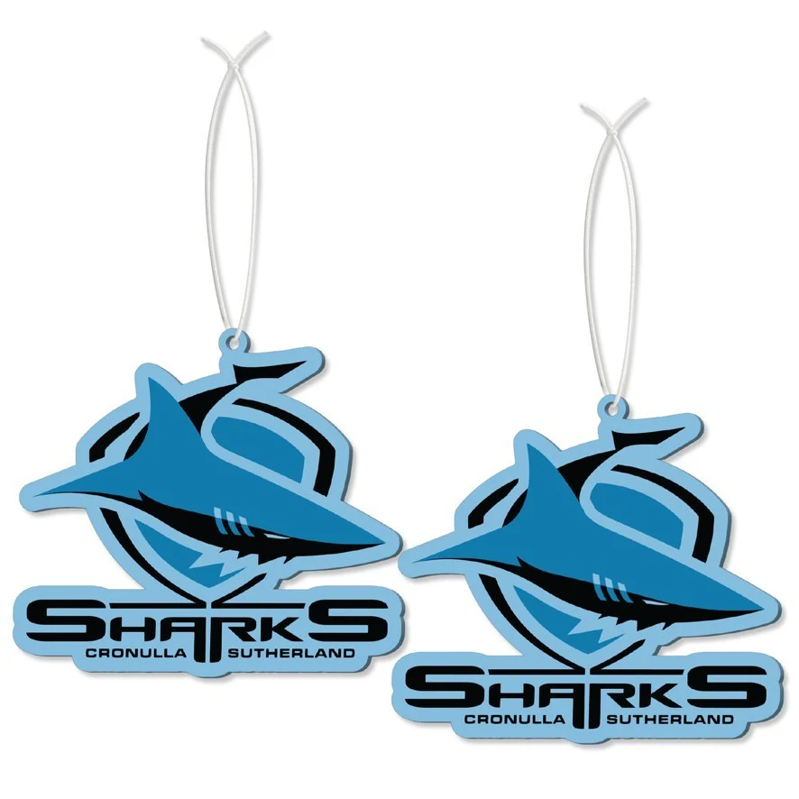 NRL Car Air Freshener 2 Pack - Cronulla Sharks - Scented - Set of Two - Image 2