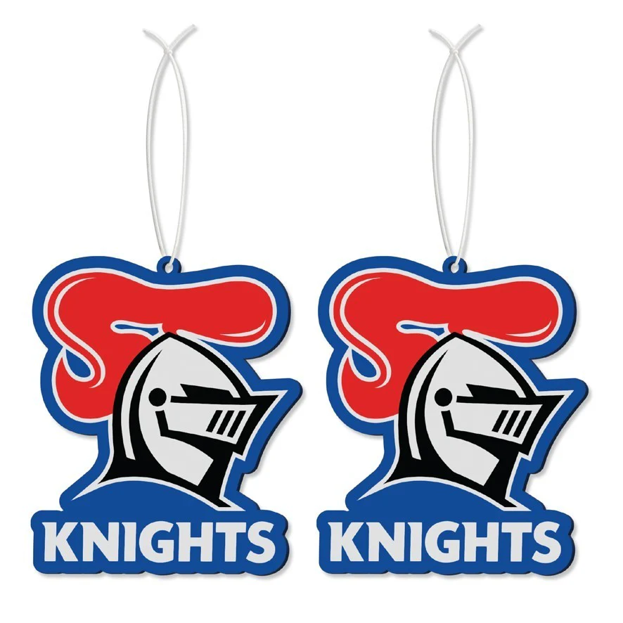 NRL Car Air Freshener 2 Pack - Newcastle Knights - Scented - Set of Two