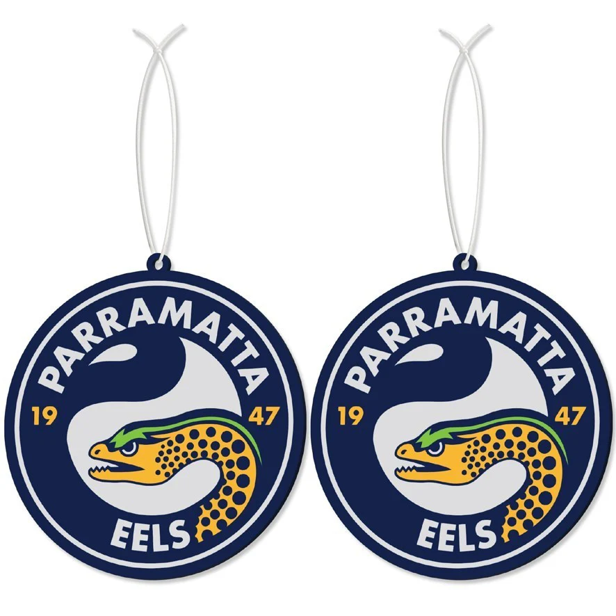 NRL Car Air Freshener 2 Pack - Paramatta Eels - Scented - Set of Two
