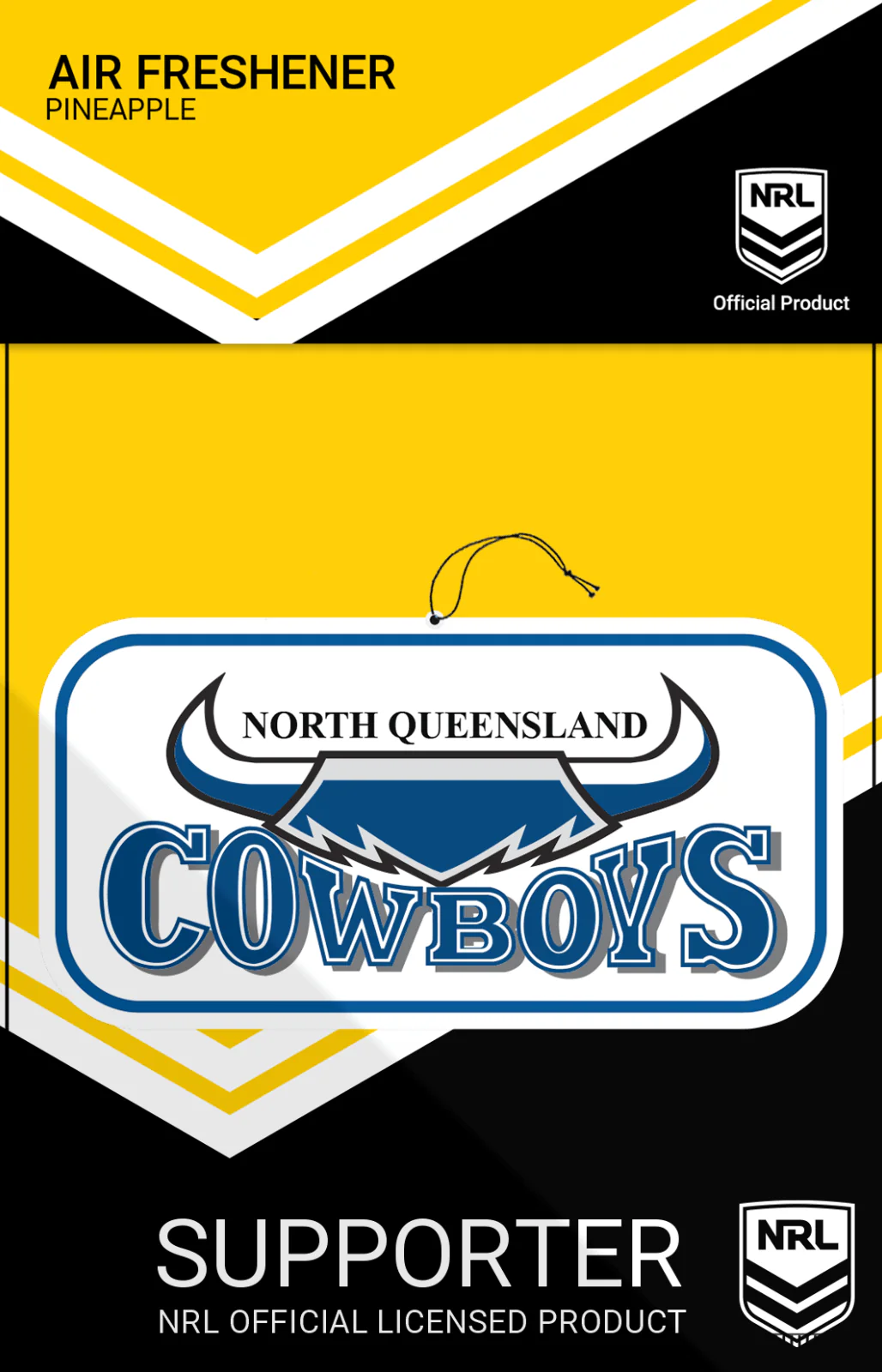 NRL Car Air Freshener - North Queensland Cowboys - Retro - Heritage