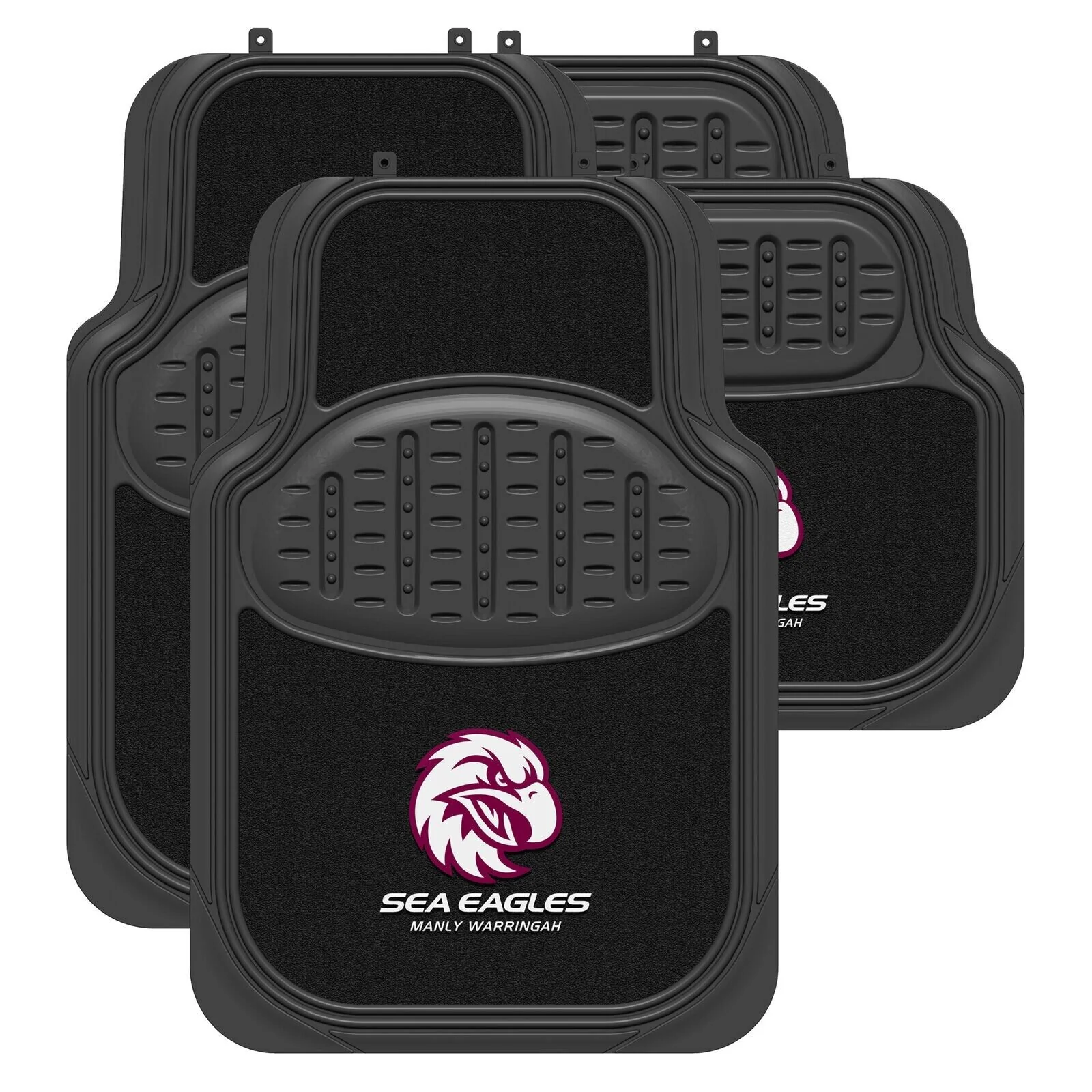 NRL Car Floor Mats - Manly Sea Eagles - Set Of 4 - Universal Size Fit - - Image 2