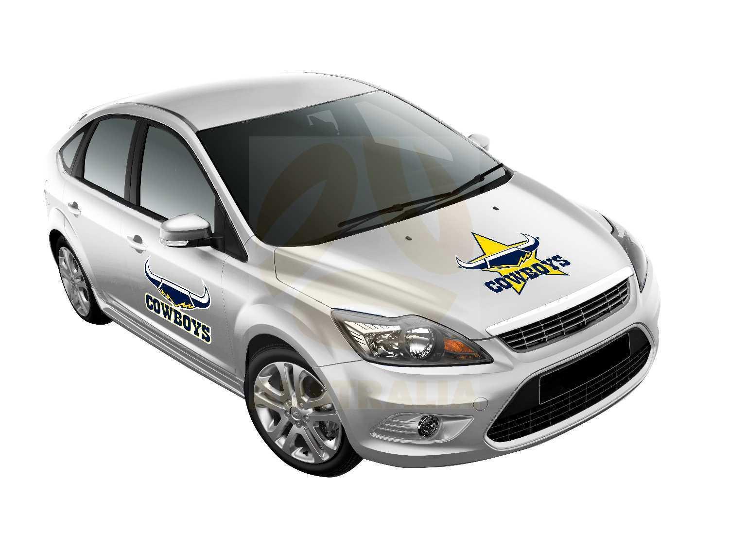 NRL Car Monster Decal - North Queensland Cowboys - Sticker - Team Logo - 470mm - Image 4