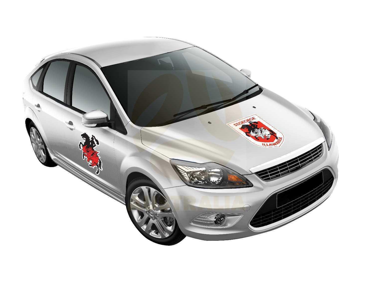 NRL Car Monster Decal - St George Illawarra Dragons - Sticker - Team Logo -470mm - Image 4