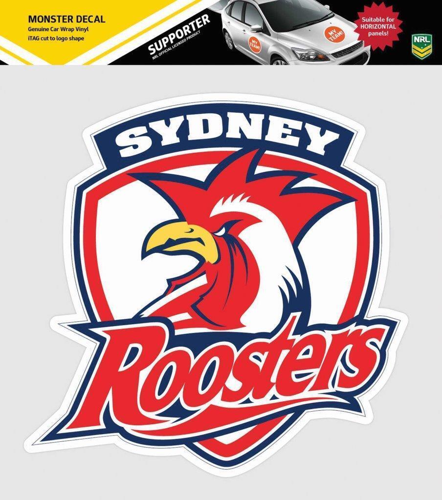 NRL Car Monster Decal - Sydney Roosters - Sticker - Team Logo - 470mm - Image 2