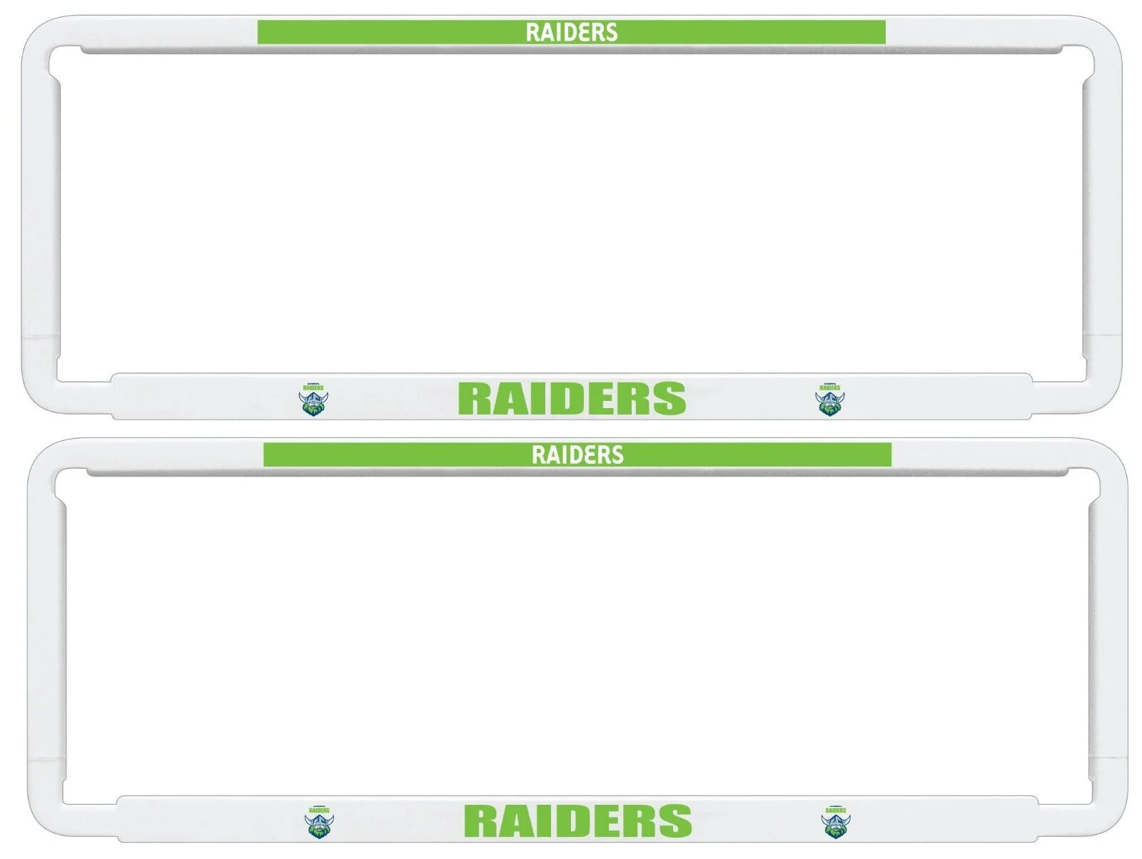 NRL Car Number Plate Frame - Set Of Two - Canberra Raiders - Front/Back