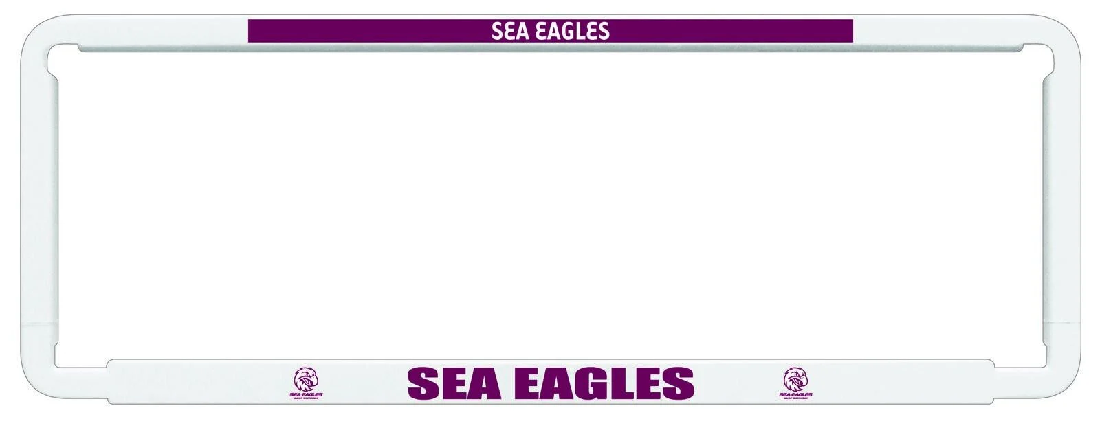 NRL Car Number Plate Frame - Set Of Two - Manly Sea Eagles - Front/Back