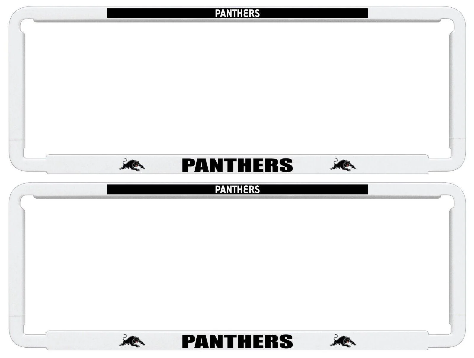 NRL Car Number Plate Frame - Set Of Two - Penrith Panthers - Front/Back