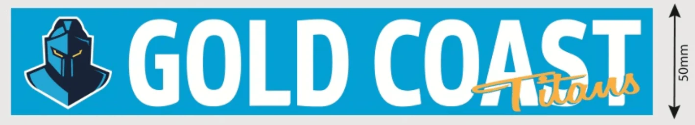 NRL Car Window Decal - Gold Coast Titans - Sticker 280mm - Image 2