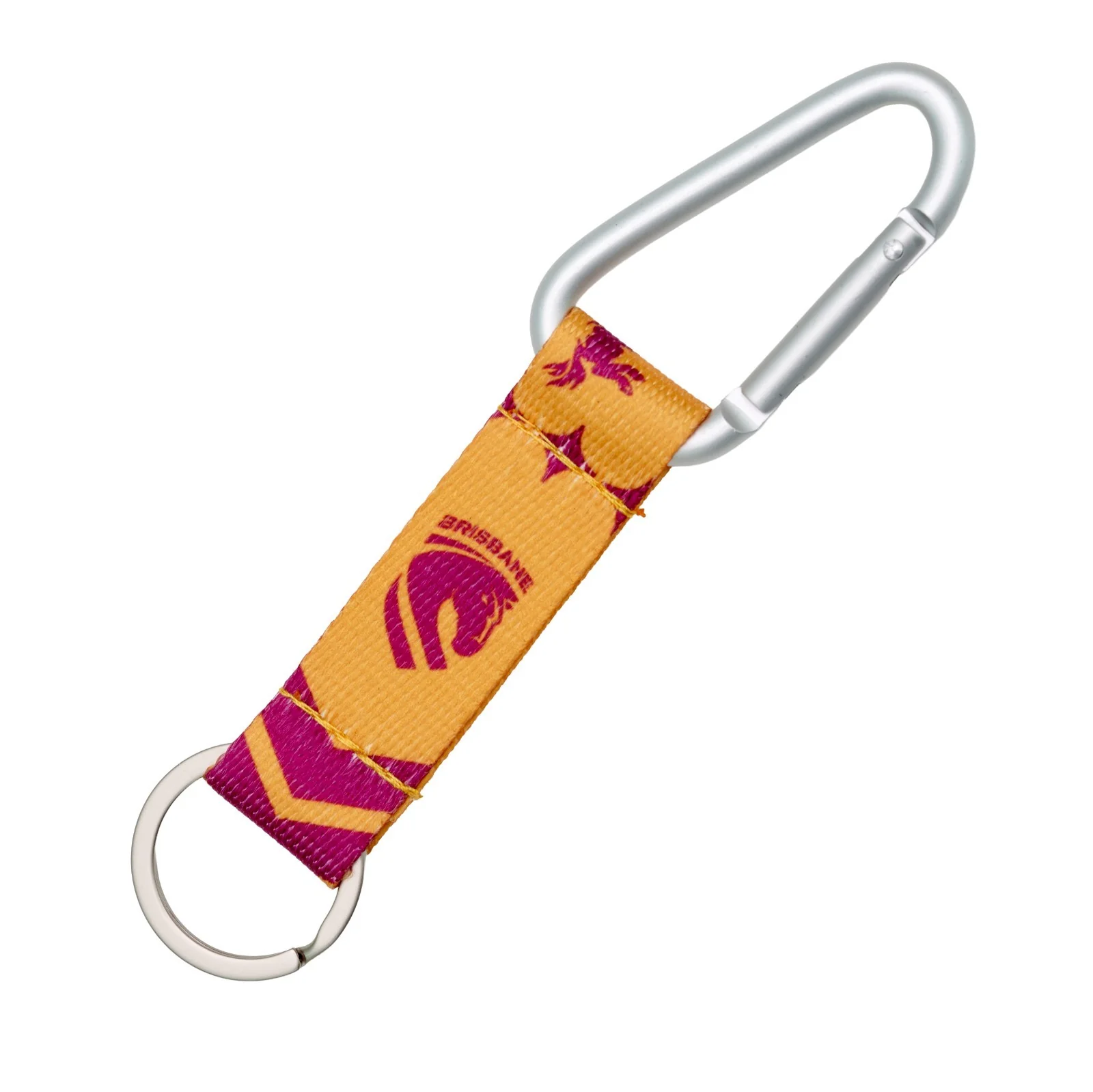 NRL Carabiner Key Ring - Brisbane Broncos - Keyring - Clip and Ring