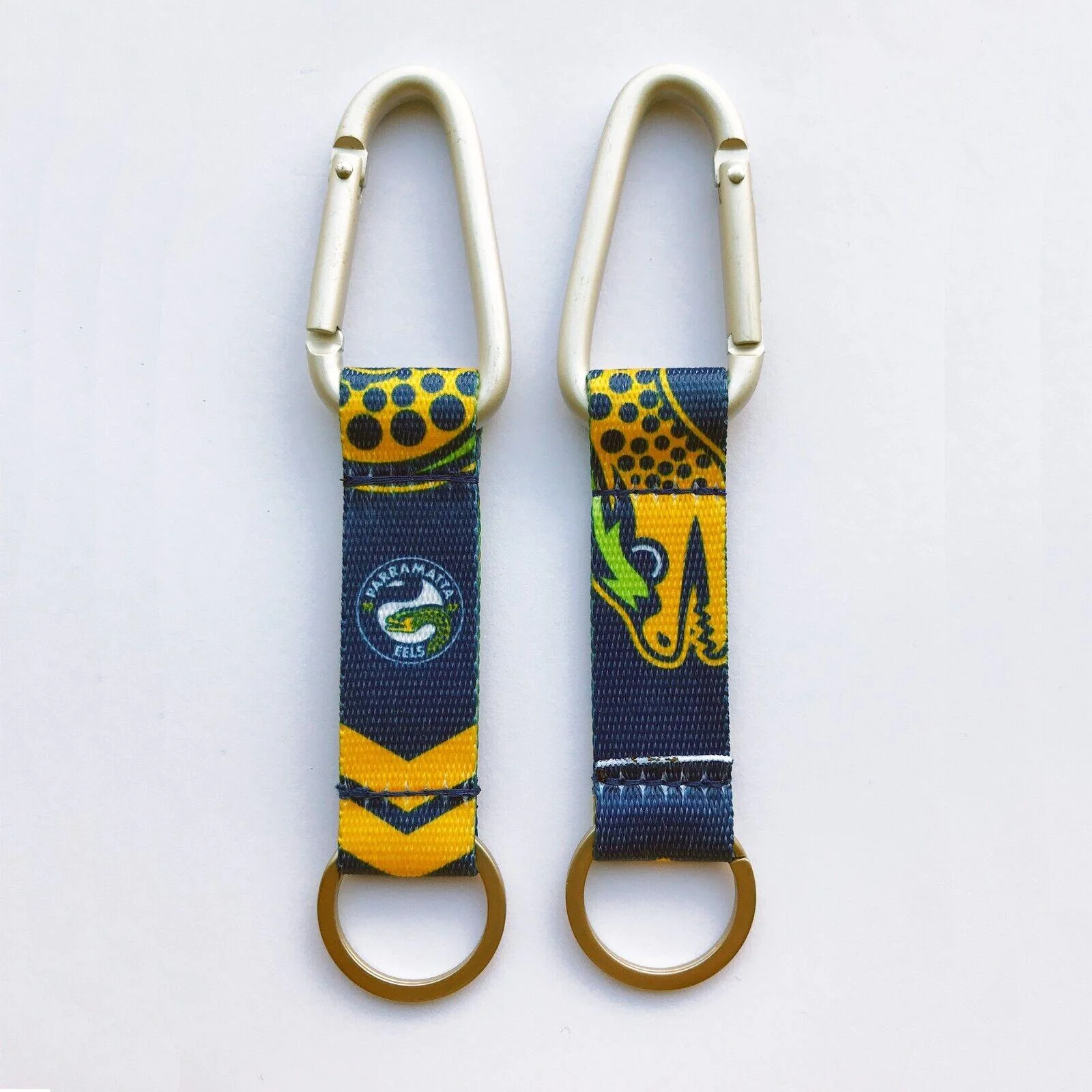 NRL Carabiner Key Ring - Paramatta Eels - Keyring - Clip and Ring